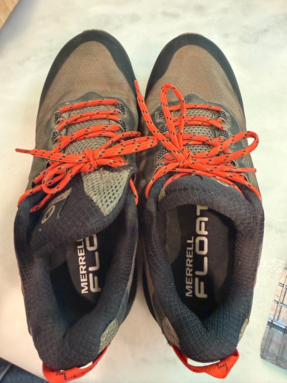 Merrell Moab Speed Trail Hiking Shoes Men’s 8.5 Black Orange Vibram - Picture 6 of 8